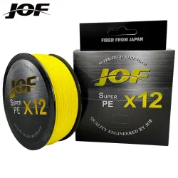 JOF 12 Strands Braided PE Fishing Line 500M 300M 100M 25-92LB Multifilament Smooth Fishing Line For Carp Fishing