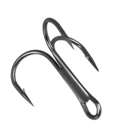 Overturned Hooks Fishing Tackle Round Bend Treble For Bass