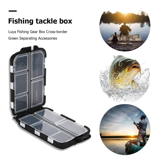 [SALE!!!]10 Compartment Fishing Tackle Boxes Removable Multi-Purpose Plastic Square Fish Hook Box Mini Outdoor Fishing Accessories Case